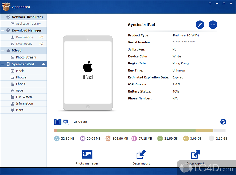 Appandora: File transfer - Screenshot of Appandora