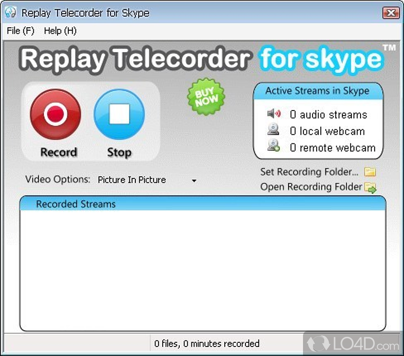 Record ANY Skype Call, either video or audio - Screenshot of Replay Telecorder for Skype