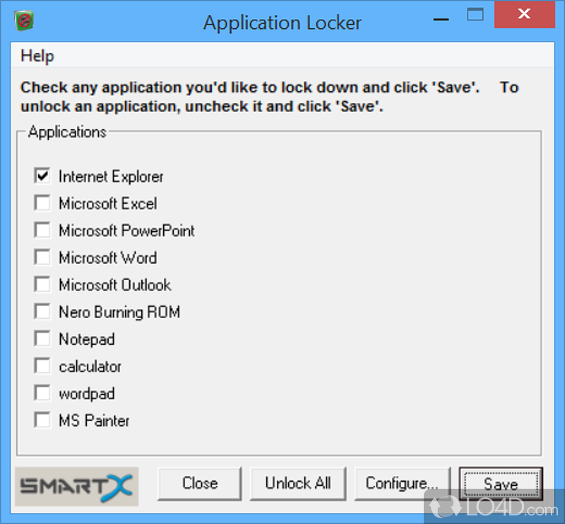 Quickly get acquainted with its features - Screenshot of AppLocker