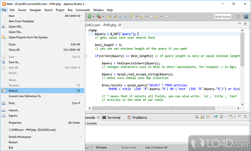 An Open-Source IDE That Makes Building Web Applications Easy - Screenshot of Aptana Studio