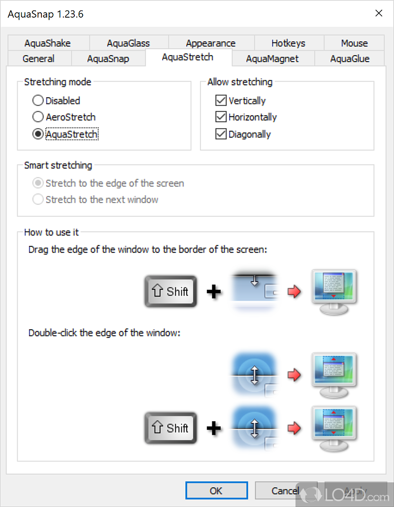 Simple and straightforward functionality - Screenshot of AquaSnap