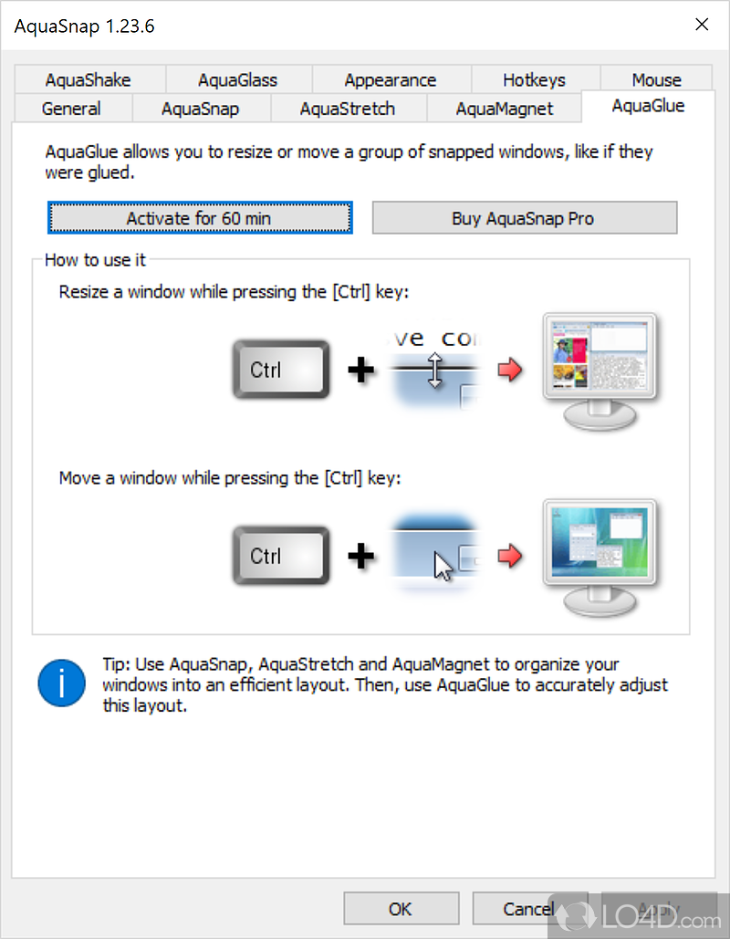 A utility that can improve the file management on your PC - Screenshot of AquaSnap