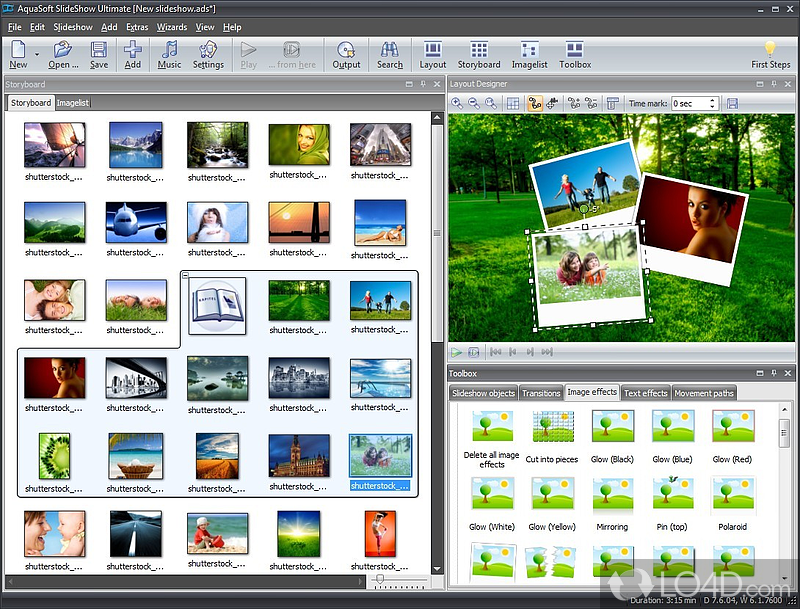 Create slide shows for DVD and PC with music - Screenshot of AquaSoft Video Vision