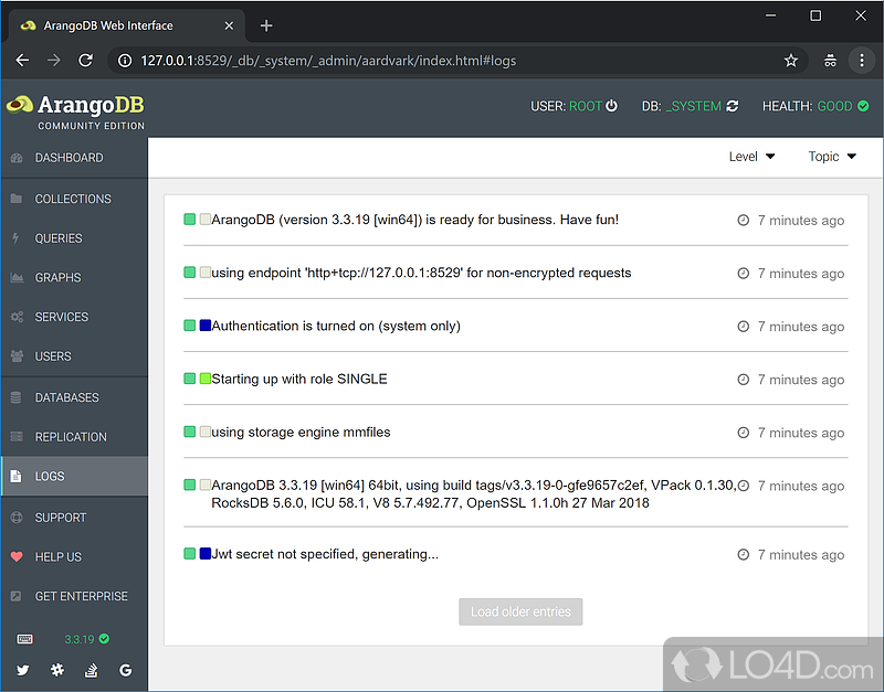 ArangoDB screenshot