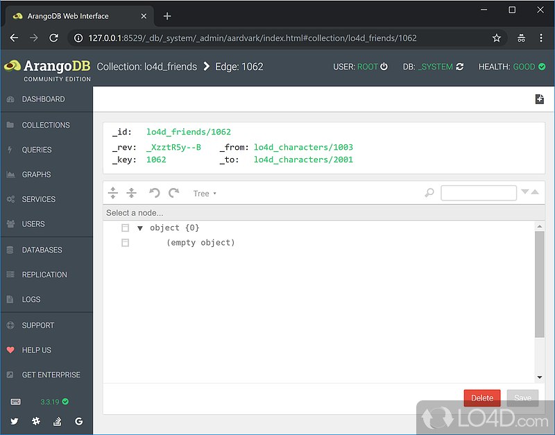 ArangoDB screenshot