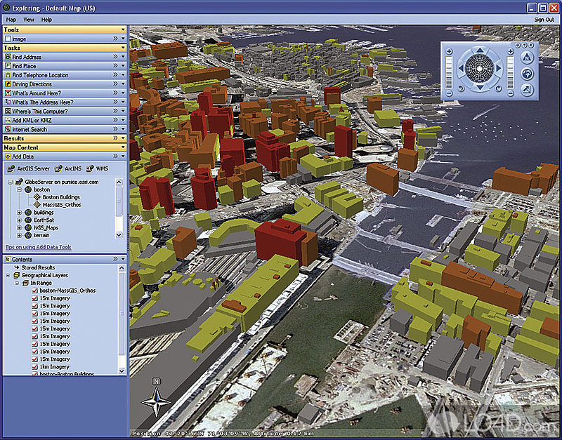 Powerful app that was especially designed for those who need to take a close look at geographic information system (GIS) files - Screenshot of ArcGIS Explorer