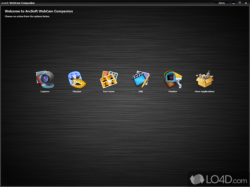 Advanced program that helps you take screenshots - Screenshot of ArcSoft WebCam Companion