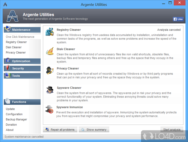 Clean and intuitive interface - Screenshot of Argente Utilities