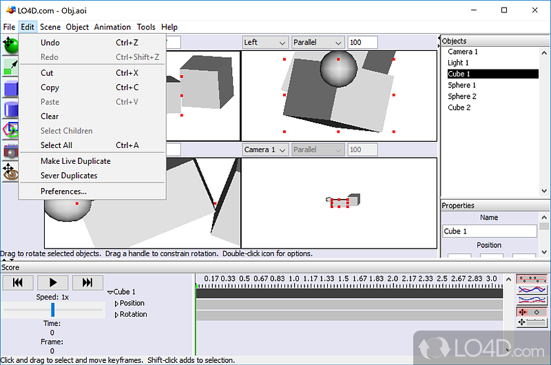 Configure 3D modelling properties and render scenes - Screenshot of Art of Illusion