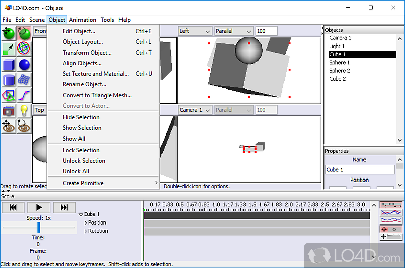 3D modelling and object editing program written in Java - Screenshot of Art of Illusion