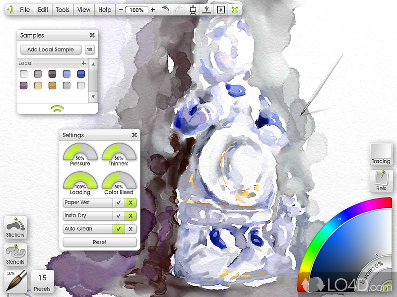 Paint and sketch with realistic tools - Screenshot of ArtRage