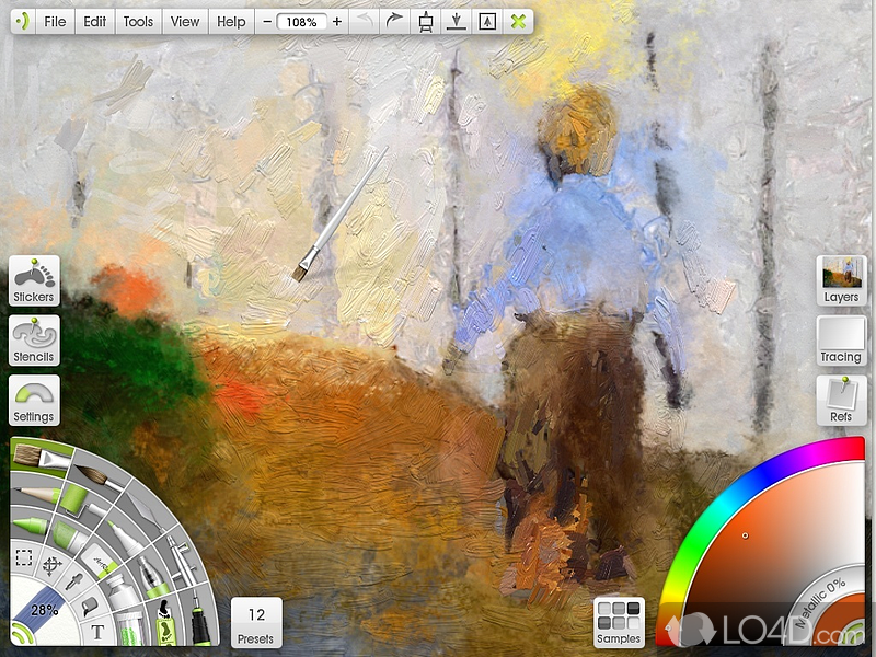 Simple-to-handle GUI - Screenshot of ArtRage