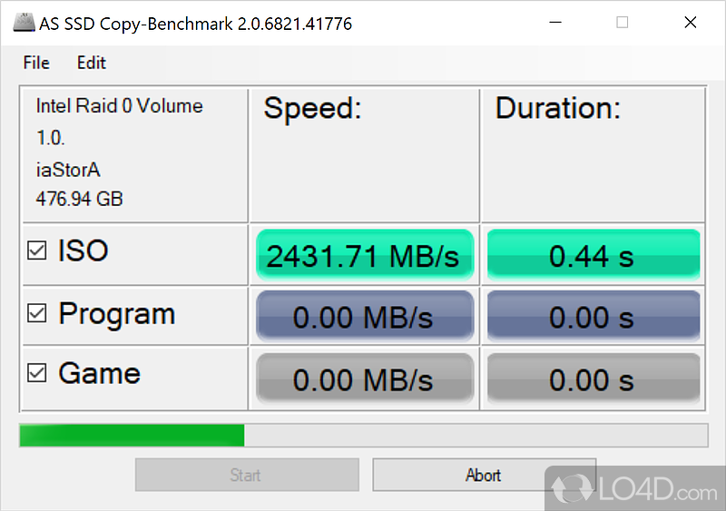 Save the log to file - Screenshot of AS SSD Benchmark