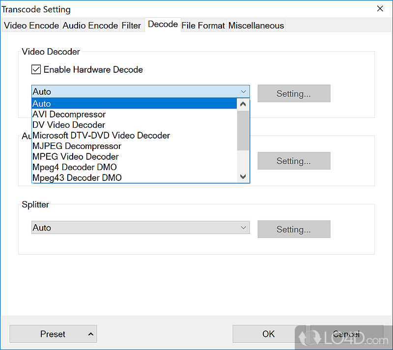 Video converter software using AMD, Intel, NVIDIA - Screenshot of A's Video Converter