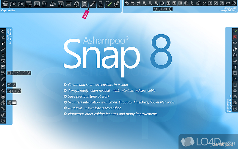 Defining your screen capturing area and the way you initiate the process - Screenshot of Ashampoo Snap