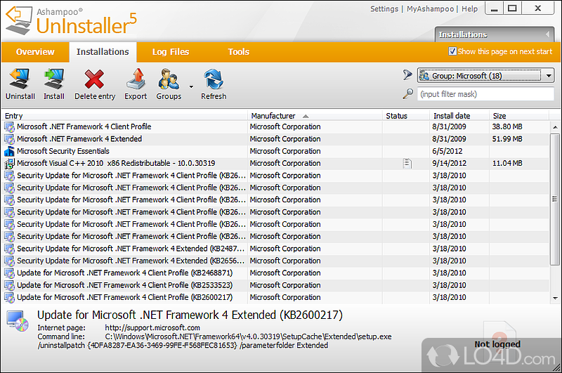 Simpler overview screen - Screenshot of Ashampoo Uninstaller
