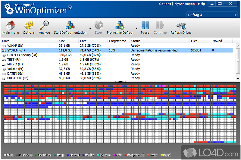 Ultimate Ashampoo WindowsÂ® cleanup tool - Screenshot of Ashampoo WinOptimizer