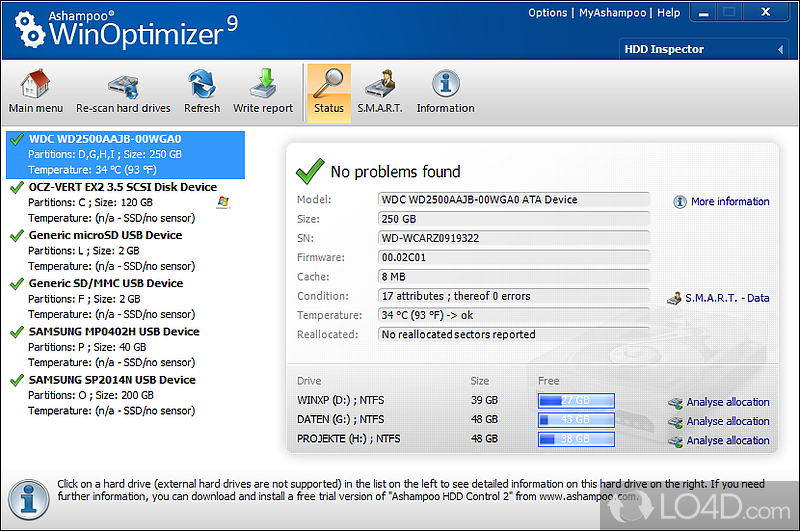 Ashampoo WinOptimizer screenshot