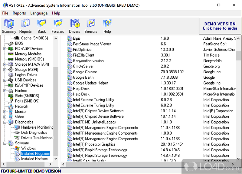 ASTRA32 - Advanced System Information Tool screenshot