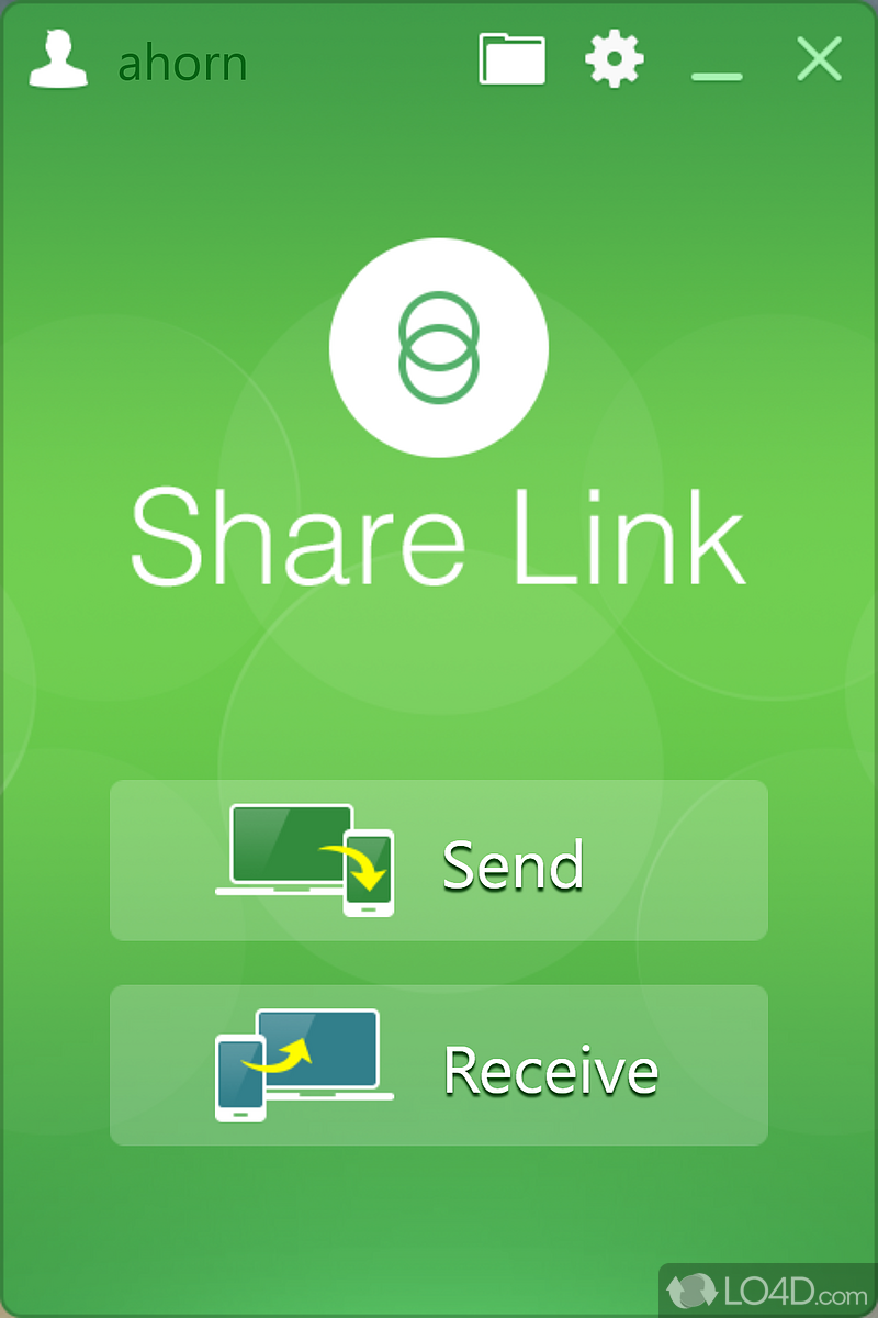 File transfers netween PC and Android - Screenshot of ASUS Share Link