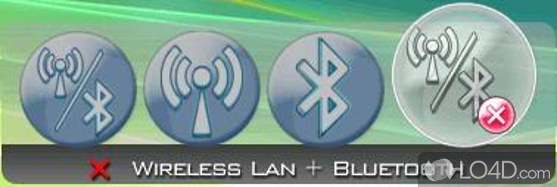 Switch on or off the wireless LAN and Bluetooth of ASUS netbook - Screenshot of ASUS Wireless Console