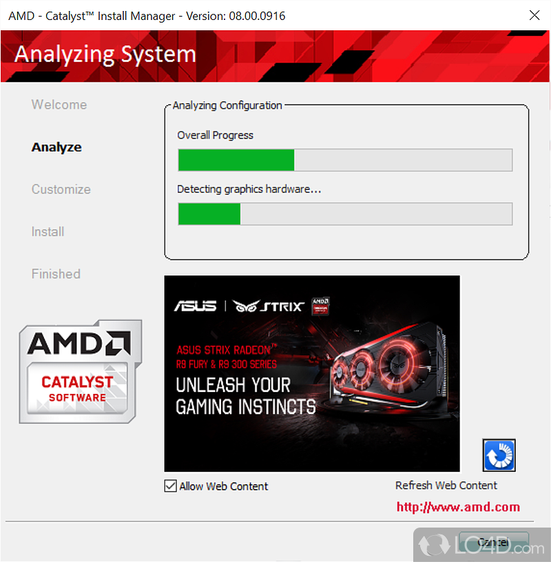 ATI Radeon Display Driver: User interface - Screenshot of ATI Radeon Display Driver