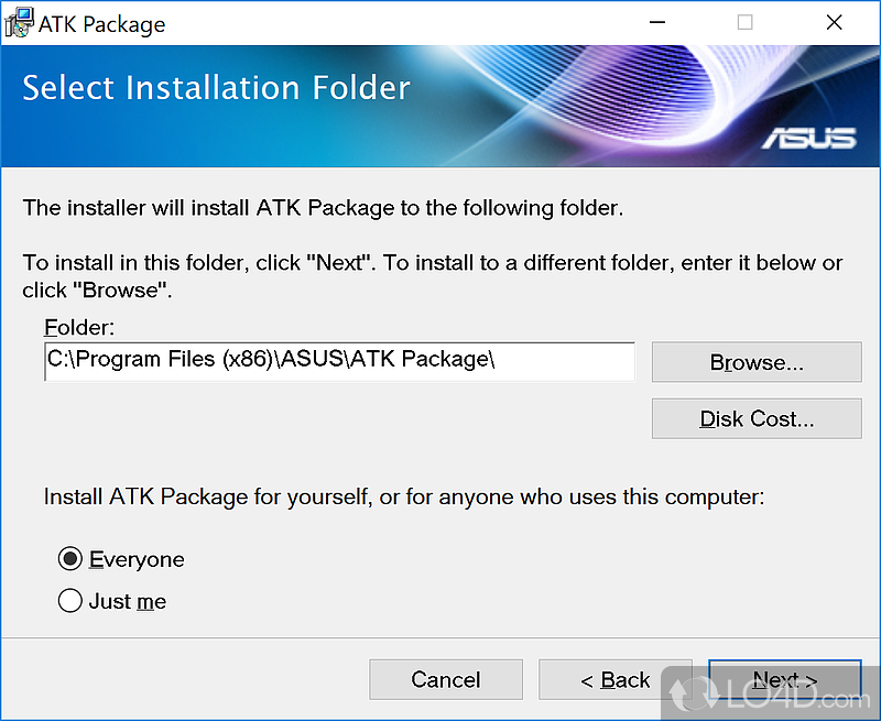 Hotkey and TouchPad driver - Screenshot of ATK Package