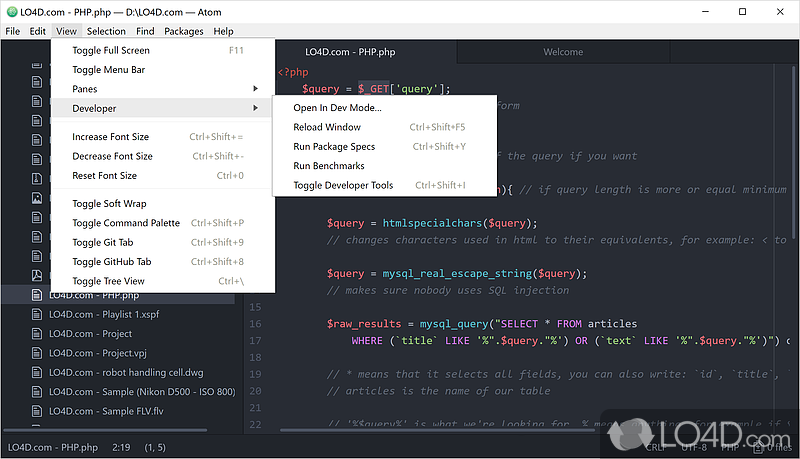 Customize the editor to do as you wish with your new text editor - Screenshot of Atom Editor