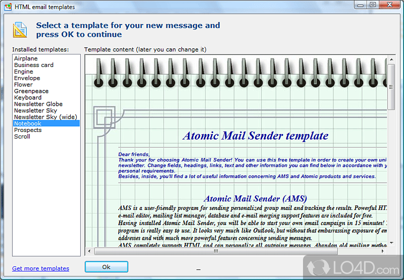 Intuitive interface - Screenshot of Atomic Mail Sender