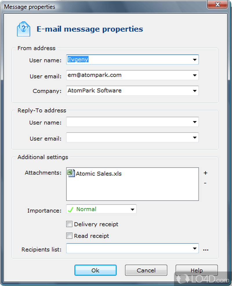 Mass emailing software for your email marketing campaigns - Screenshot of Atomic Mail Sender