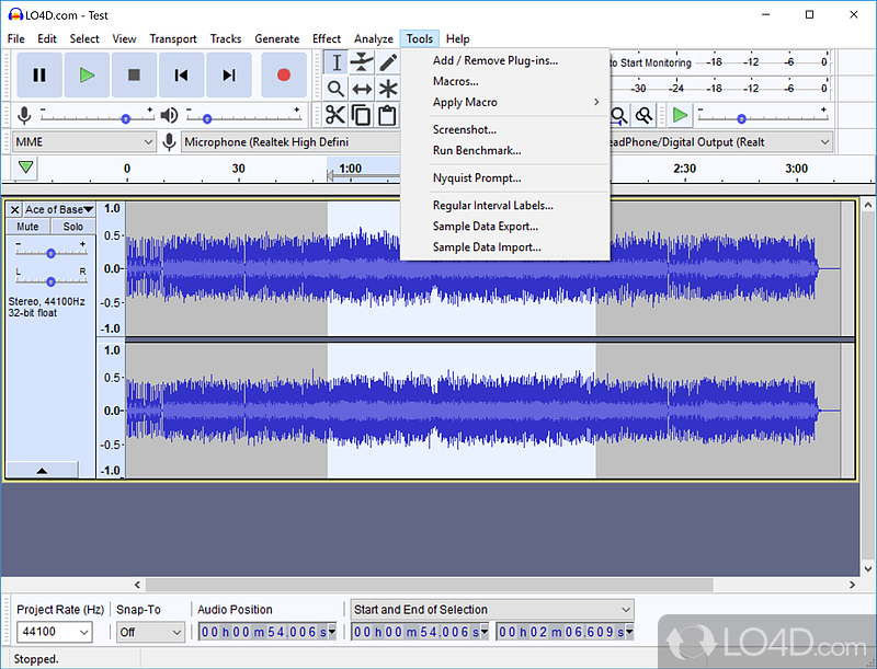 Easy-to-use, multi-track audio editor and recorder for Windows - Screenshot of Audacity Portable