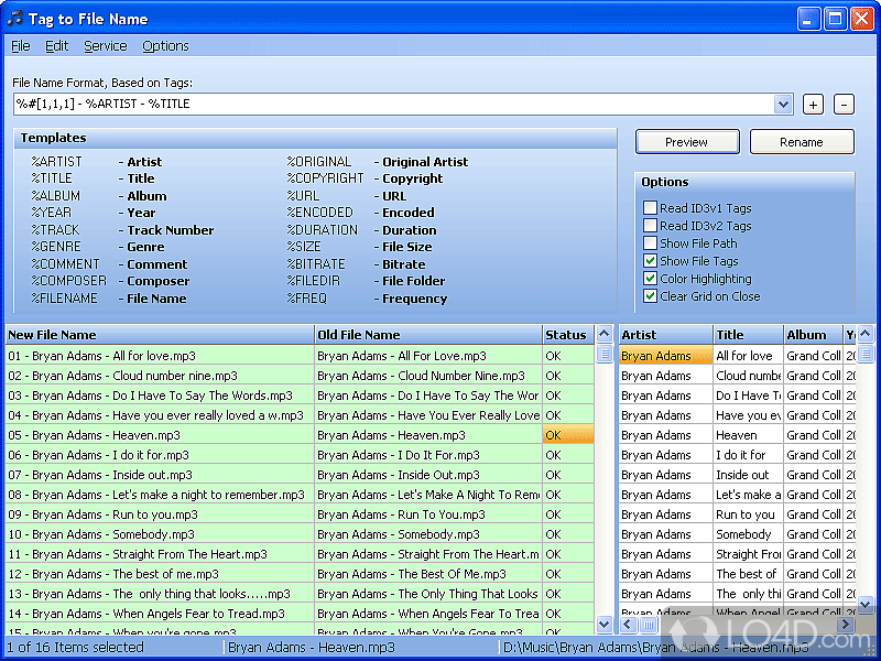 Manage extensive music collections - Screenshot of Audio Catalog