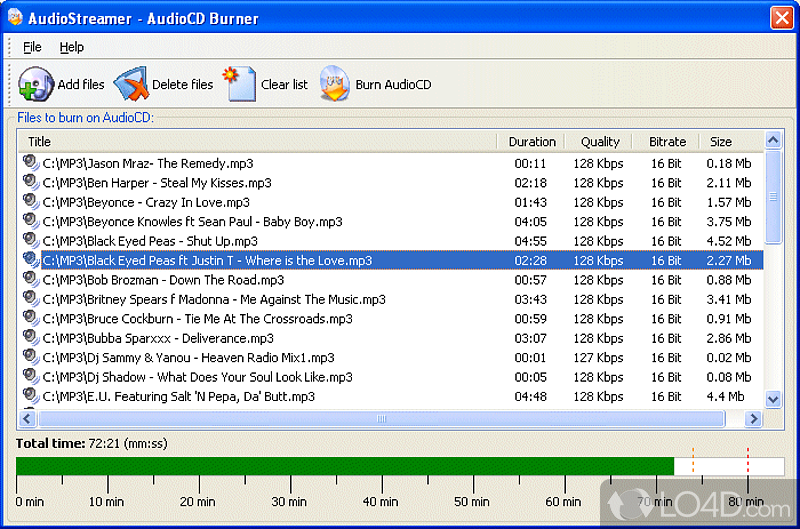 Receive and record internet radio, Audio editor/Ripper,Converter,AudioCD burner - Screenshot of AudioStreamer Pro