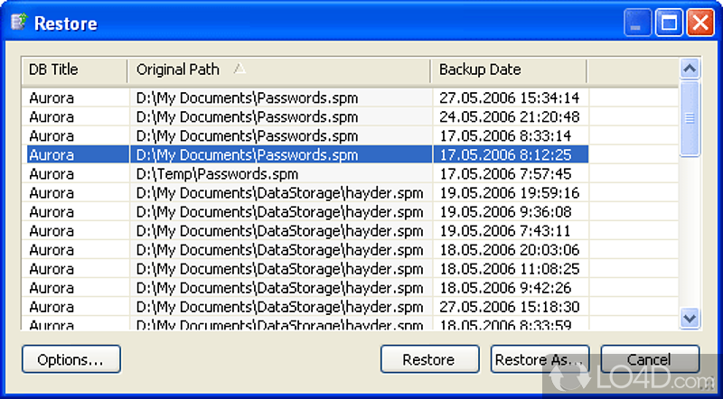Store your passwords securely - Screenshot of Aurora Password Manager