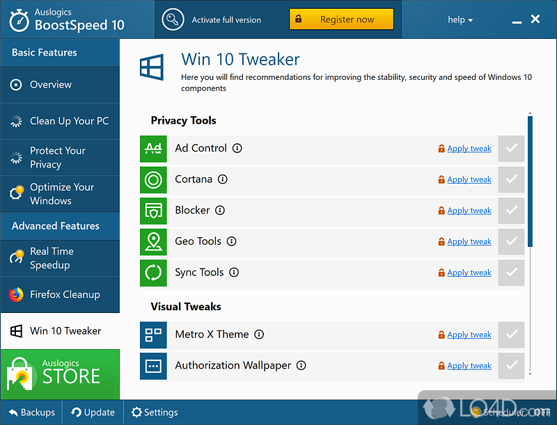 Full system diagnostics - Screenshot of Auslogics BoostSpeed