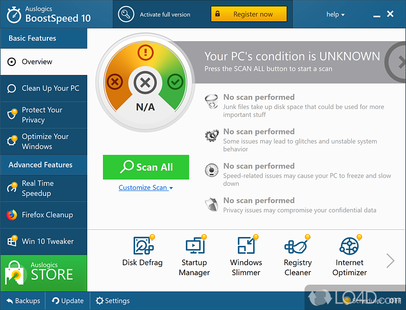 Improve the performance of PC with this app to speed-up system - Screenshot of Auslogics BoostSpeed