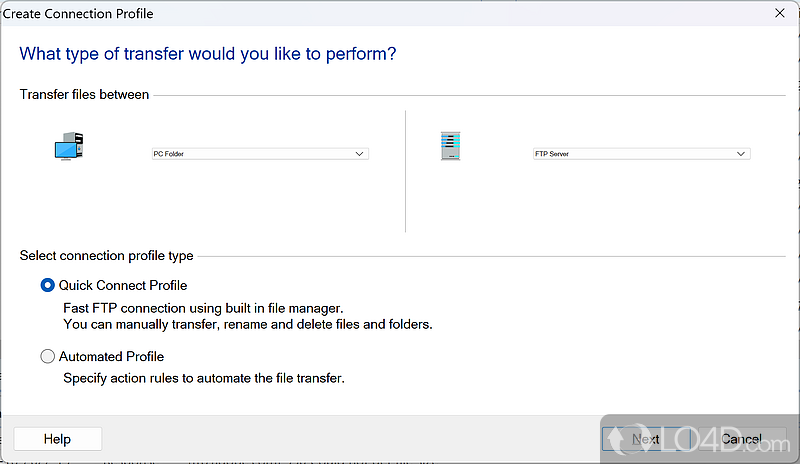 Automated transfer settings, filters and scheduler - Screenshot of Auto FTP Manager