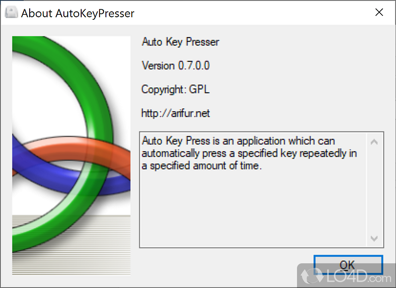 Set keys or key combinations to automatically press - Screenshot of Auto Key Presser