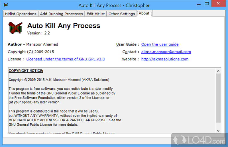 Auto Kill Any Process screenshot