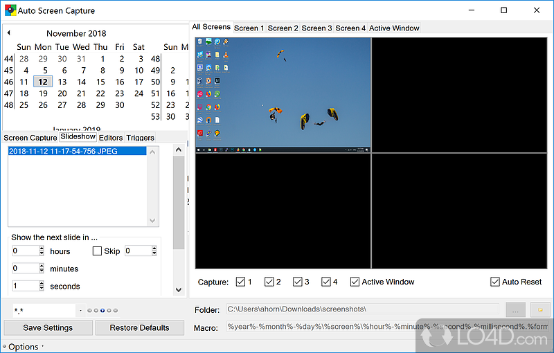 Simple setup and user-friendly GUI - Screenshot of Auto Screen Capture