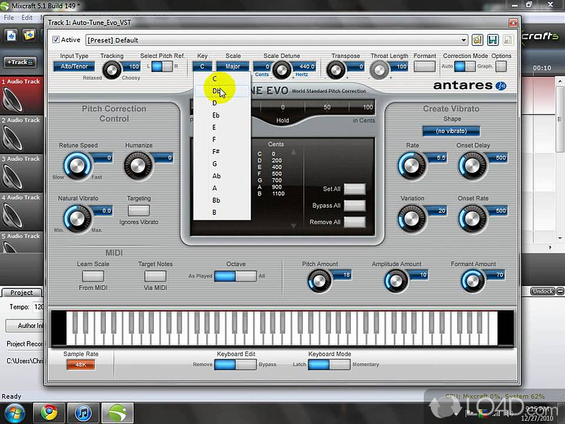 Next Generation of the Worldwide Standard in Professional Pitch Correction - Screenshot of Auto-Tune Evo VST