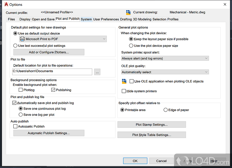 Convert PDF files to DXF - Screenshot of AutoCAD