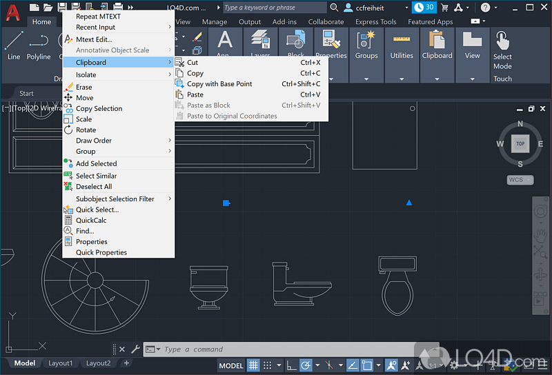 Create 2D and 3D objects - Screenshot of AutoCAD
