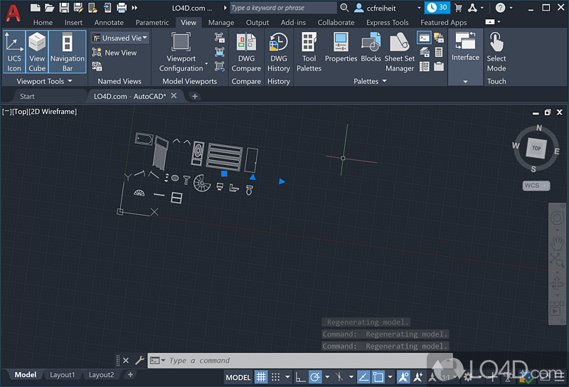 Computer-aided design (CAD) - Screenshot of AutoCAD