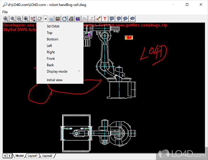 Open and view DWG, DXF and DWF files - Screenshot of AutoCAD Drawing Viewer