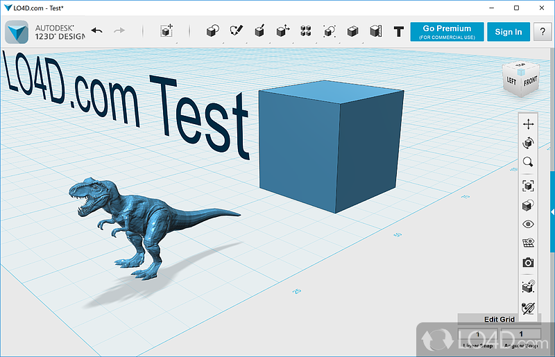 Autodesk 123D Design: Create 3D models - Screenshot of Autodesk 123D Design