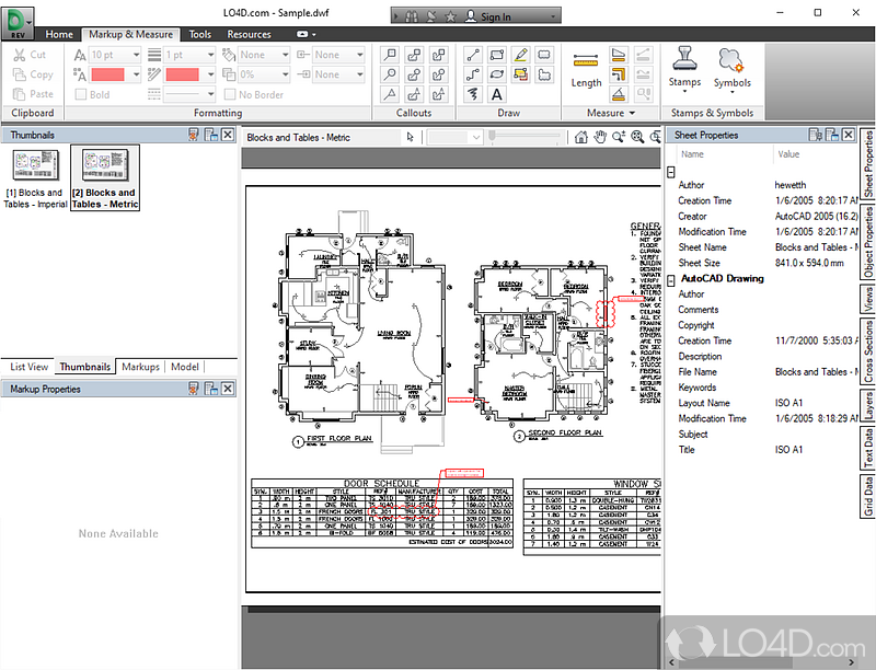 Formats you can use and many display features - Screenshot of Autodesk Design Review