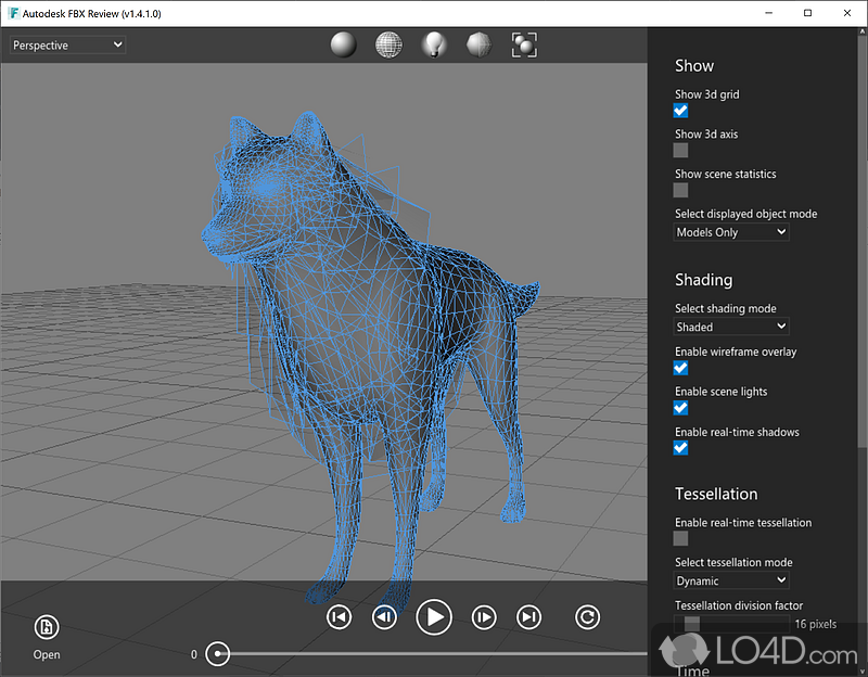 FBX Review is a faster way to review a variety of 3D formats - Screenshot of Autodesk FBX Review