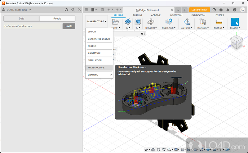 Solid, parametric, free form and mesh modelling - Screenshot of Autodesk Fusion 360