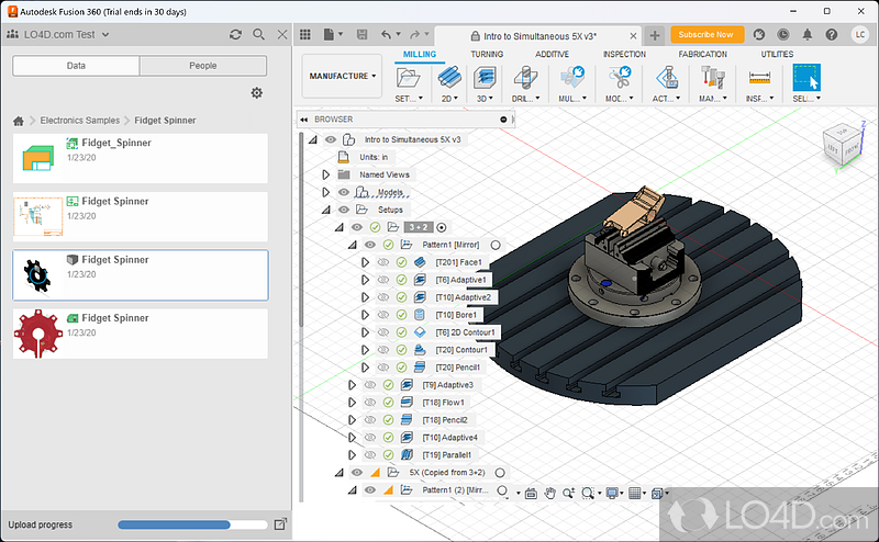 Design, manufacturing and engineering programme - Screenshot of Autodesk Fusion 360